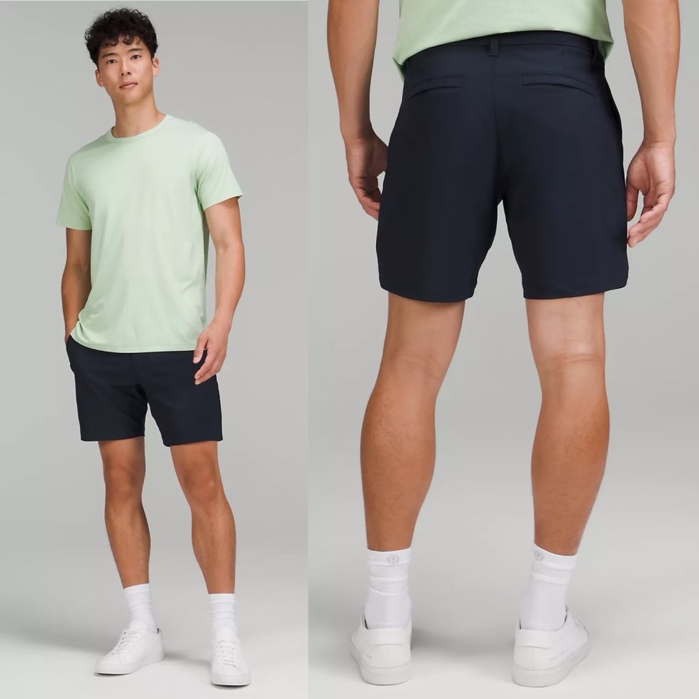 Lululemon Commission Classic Fit Short 7” Warpstreme in True Navy 36
